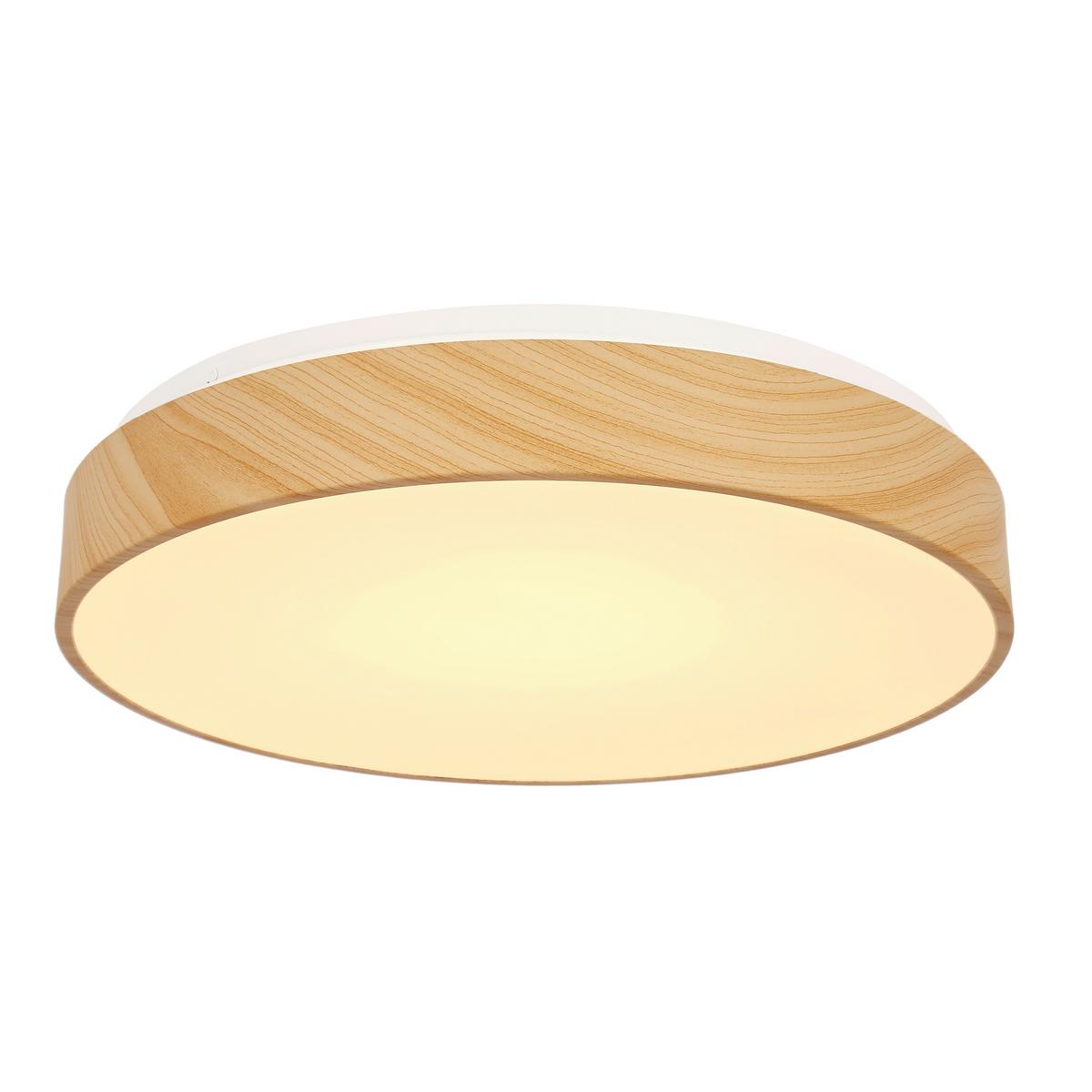 LED-Deckenleuchte 14-33965 Figaro - Eichefarben, Natur, Kunststoff/Metall (38/38/9cm)