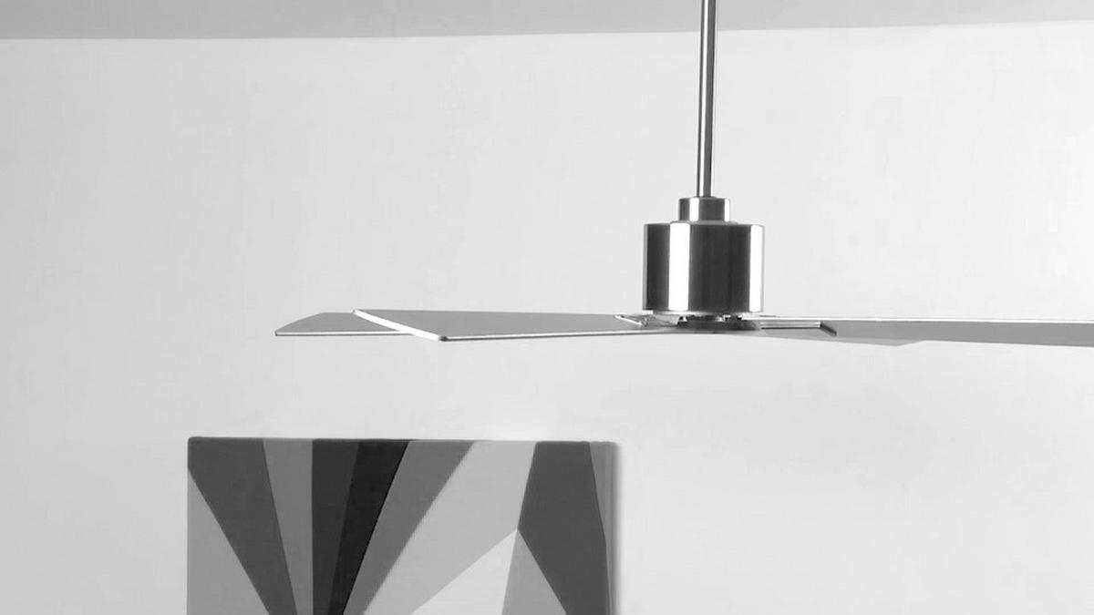 Deckenventilator Airfusion Chrom 4 Flügel, Geräuscharm - Chromfarben/Silberfarben, Basics, Holzwerkstoff/Metall (132/33cm)
