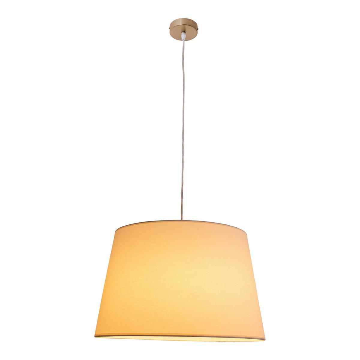 Pendelleuchte BOLOGNA - Beige/Messingfarben, Basics, Textil/Metall (45/128cm) - Näve