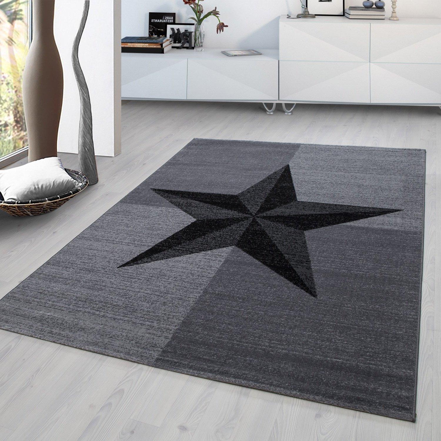 Hochflor Teppich Grau Plus 160x230 cm - Grau, Trend, Textil (160/230cm) - Novel