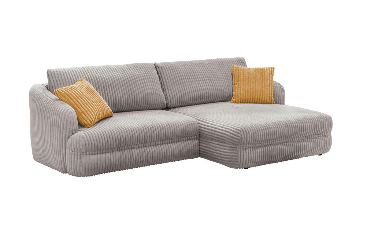 Ecksofa Lush Hellbraun S: 284x161 cm - Hellbraun/Gelb, Design, Textil (284/161cm) - Livetastic