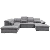 Sedací souprava WAYNE U - šedá/barvy stříbra, Konvenční, textil/plast (240/340/188cm) - MID.YOU