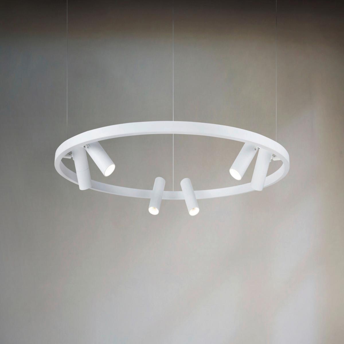 Pendelleuchte Satellite - Weiß, Basics, Metall (90/90/120cm) - MAYTONI