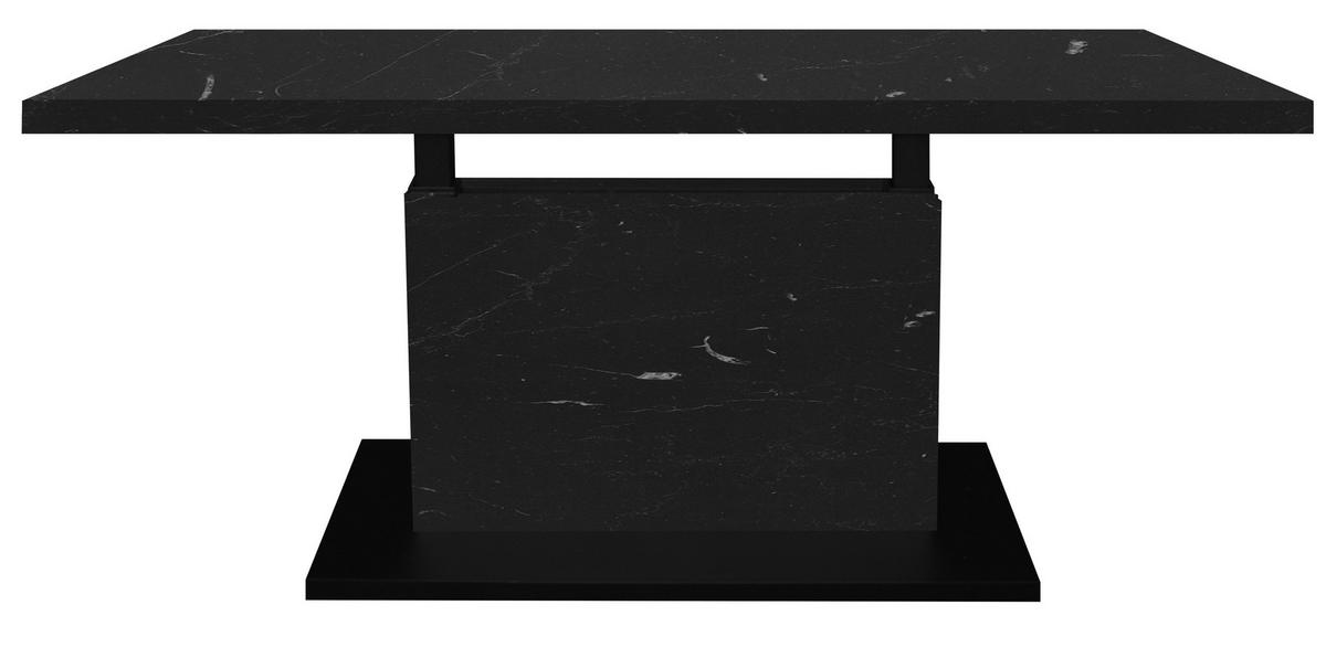 Couchtisch Lift Schwarz B: 120 cm - Schwarz/Eiche Artisan, Design, Holzwerkstoff/Metall (120/55-69/70cm) - MID.YOU