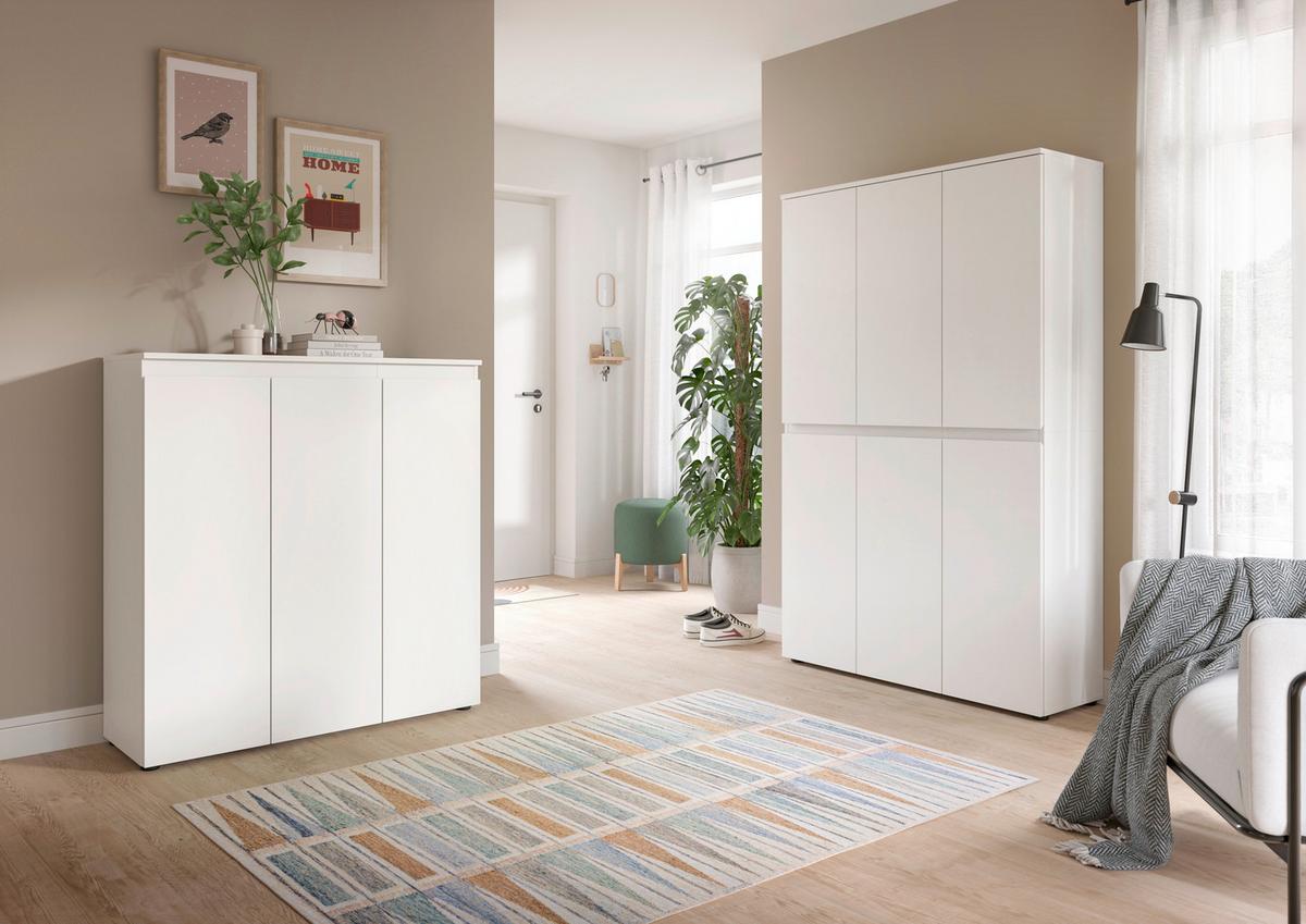 Garderobenschrank Scarpa Weiß B: 175 Cm - Schwarz/Weiß, Design, Holzwerkstoff (175/175/34cm) - Livetastic