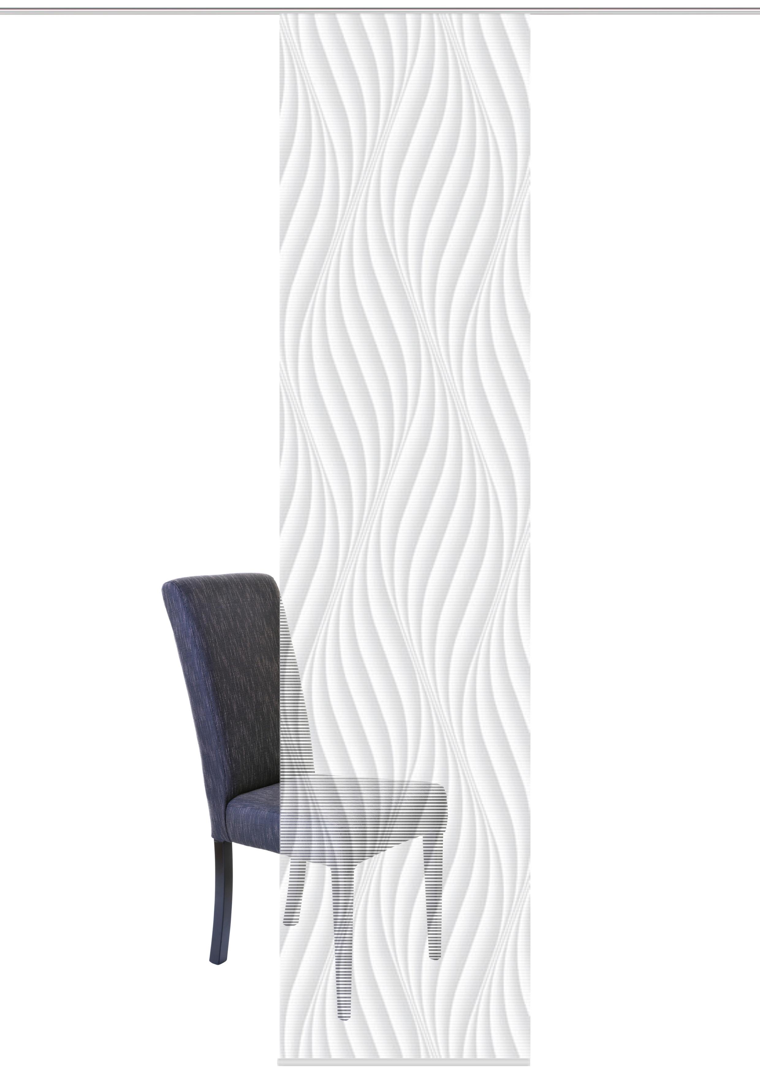 Flächenvorhang Wave Grau B: 60 Cm - Grau, Design, Textil (60/260cm)