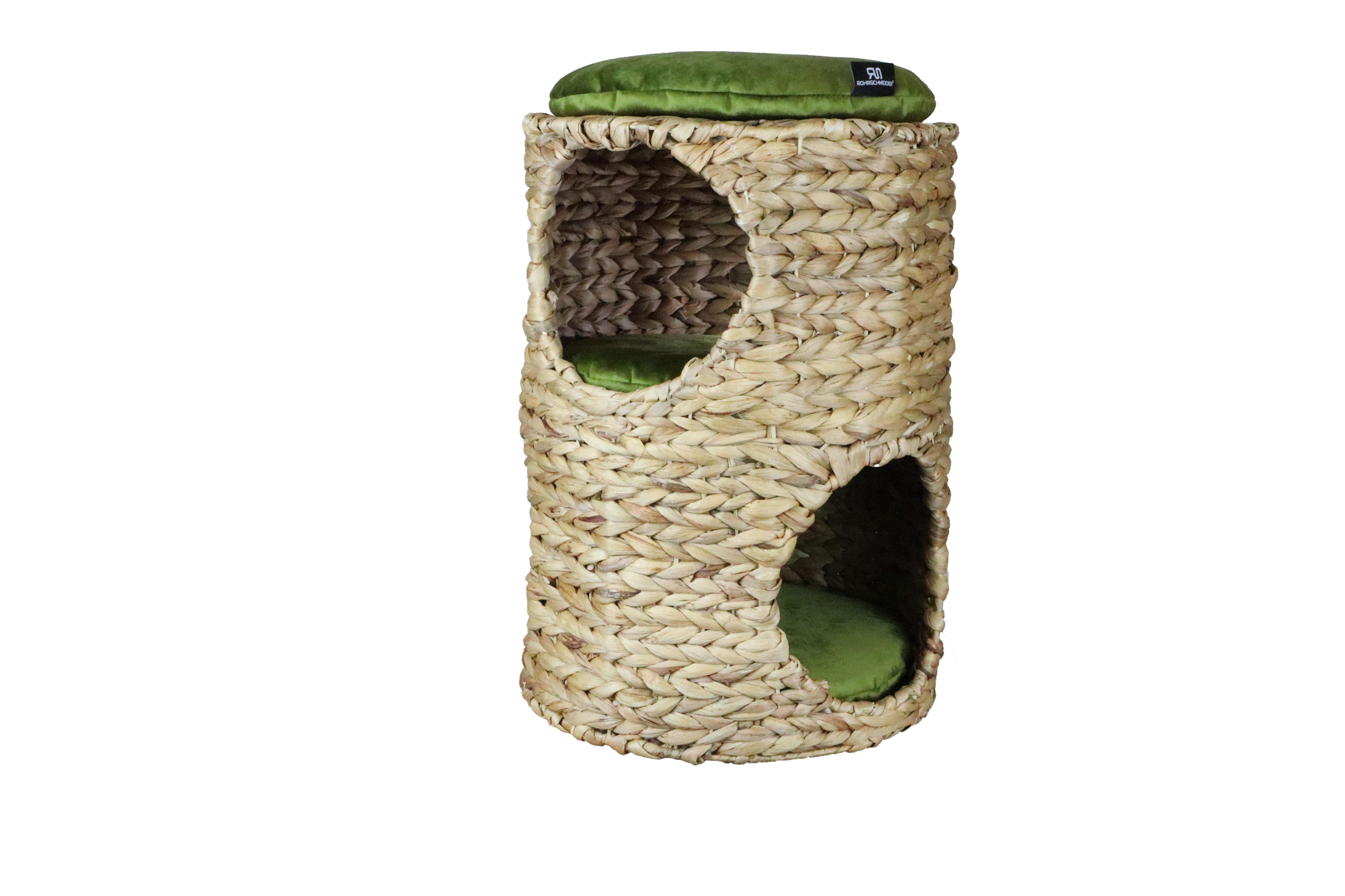 Tierhöhle Naturfarben/olivgrün - Naturfarben/Olivgrün, KONVENTIONELL, Naturmaterialien (32/32/45cm)