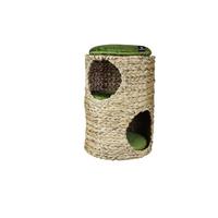 Tierhöhle Naturfarben/Olivgrün - Naturfarben/Olivgrün, KONVENTIONELL, Naturmaterialien (32/32/45cm)