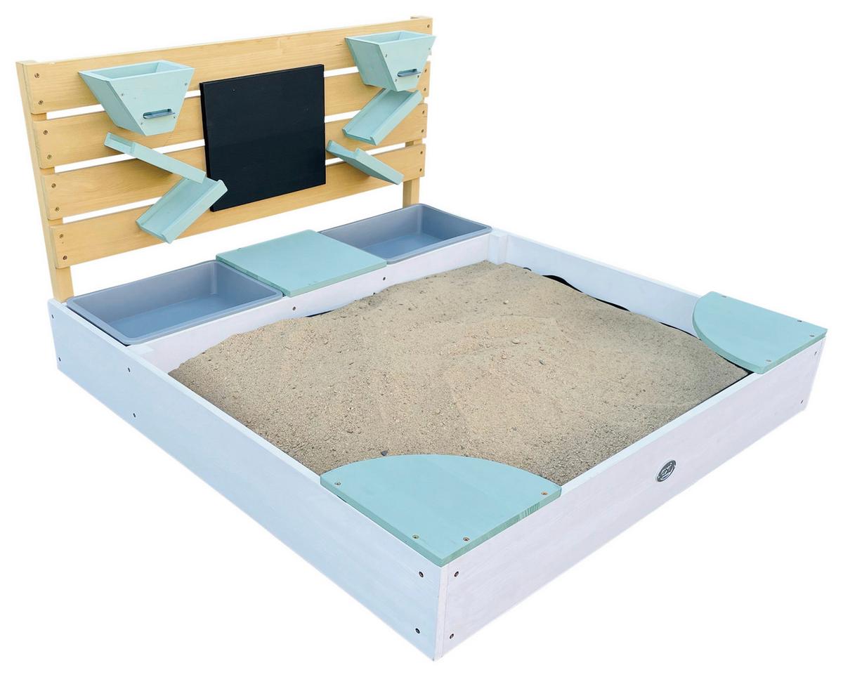 Sandkasten A031.043.00 - Braun/Weiß, KONVENTIONELL, Holz/Kunststoff (100/105/59cm) - Ambia Garden