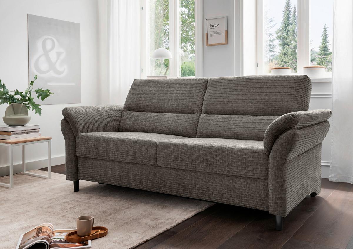3-Sitzer-Sofa Cavoli, Graubraun B: 192 cm - Graubraun/Schwarz, MODERN, Textil (192/90/89cm) - Livetastic