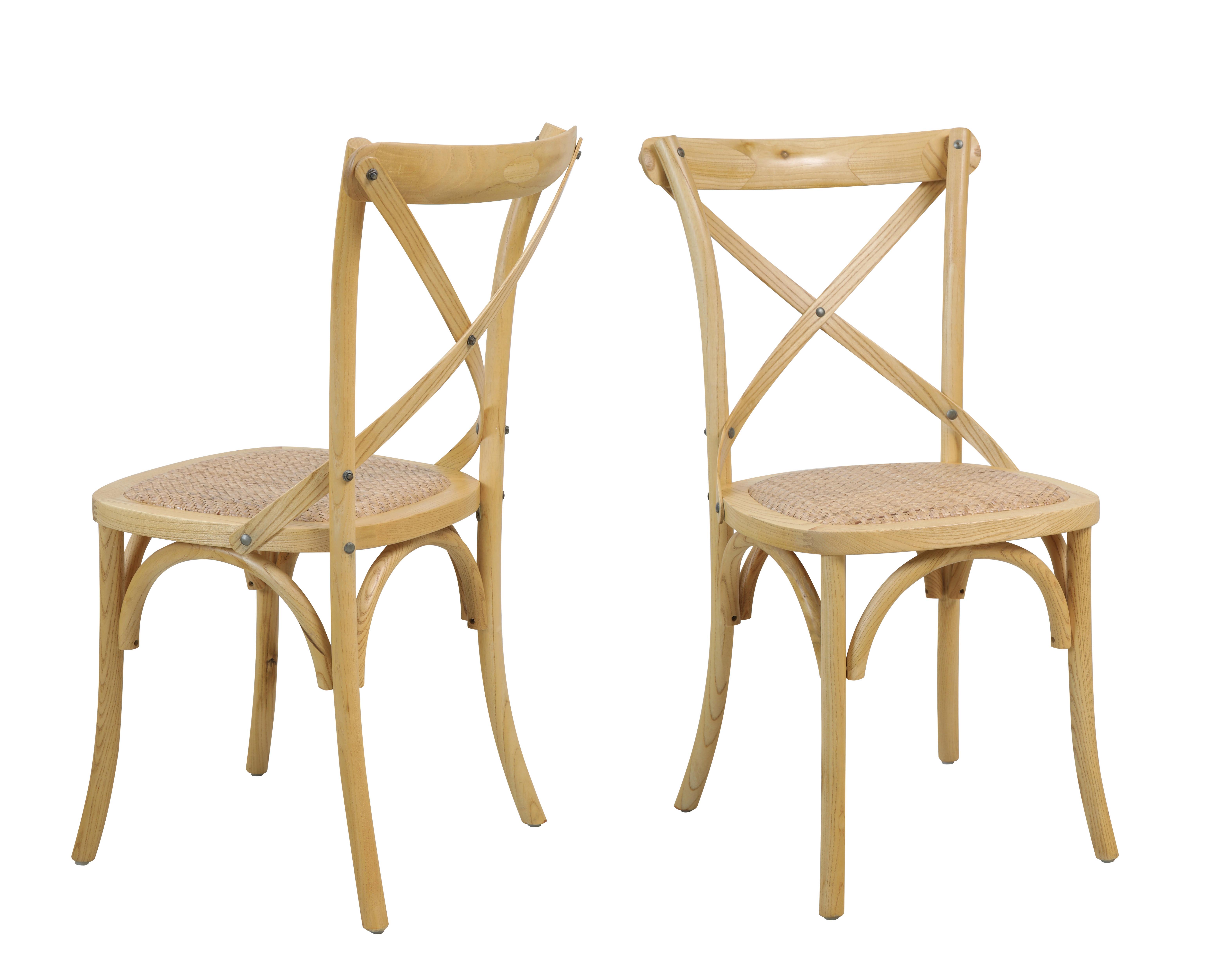 ARMLEHNSTUHL-SET Naturfarben 2-teilig - Naturfarben, MODERN, Holz (48/89/52cm) - MID.YOU