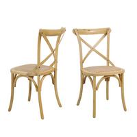 ARMLEHNSTUHL-SET Naturfarben 2-teilig - Naturfarben, MODERN, Holz (48/89/52cm) - MID.YOU