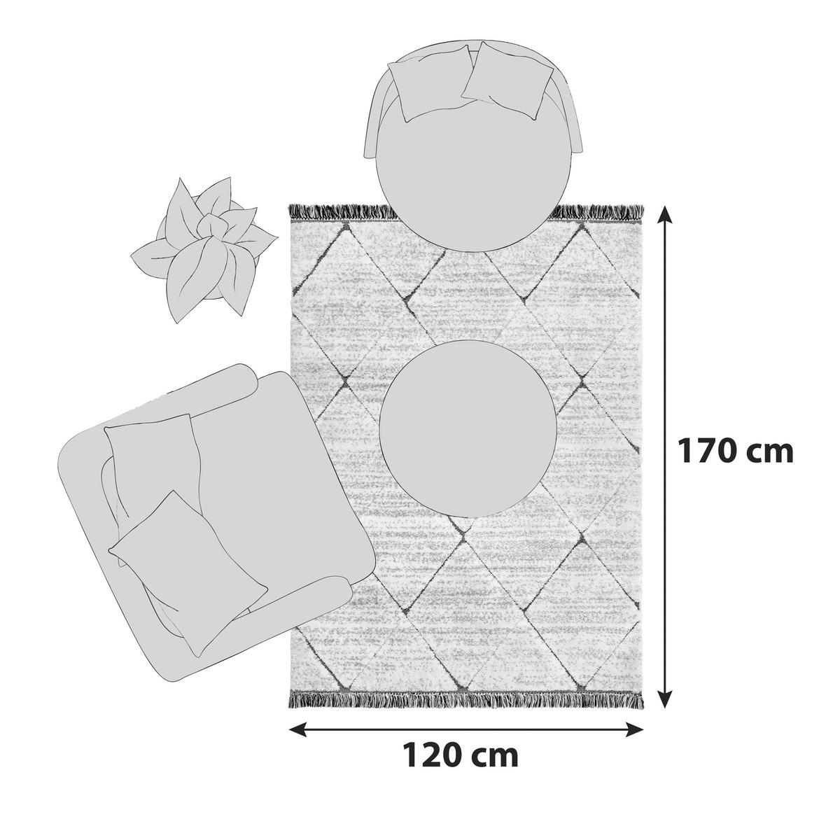 Hochflor Teppich Creme Avelia 120x170 Cm - Creme, Basics, Textil (120/170cm) - James Wood