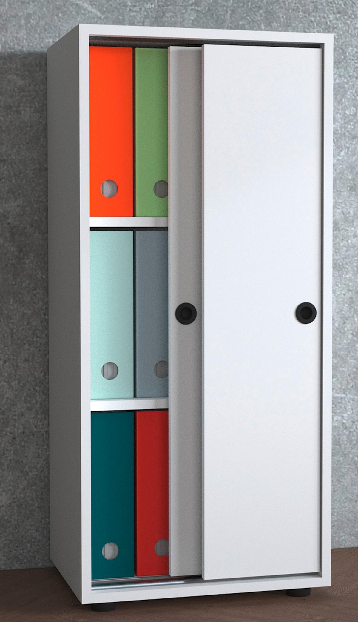 Aktenschrank Ulas Weiß B: 49 cm - Weiß, Design, Holzwerkstoff (49/109/38cm) - MID.YOU