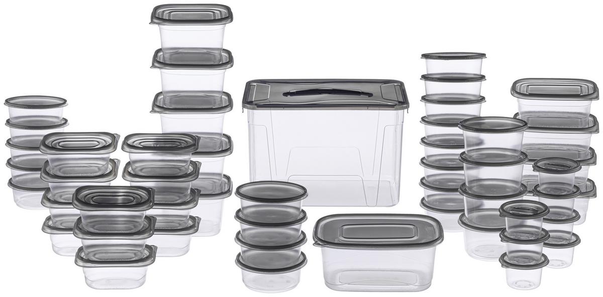 VORRATSDOSENSET MATTEO - Klar/Transparent, Basics, Kunststoff - Ondega