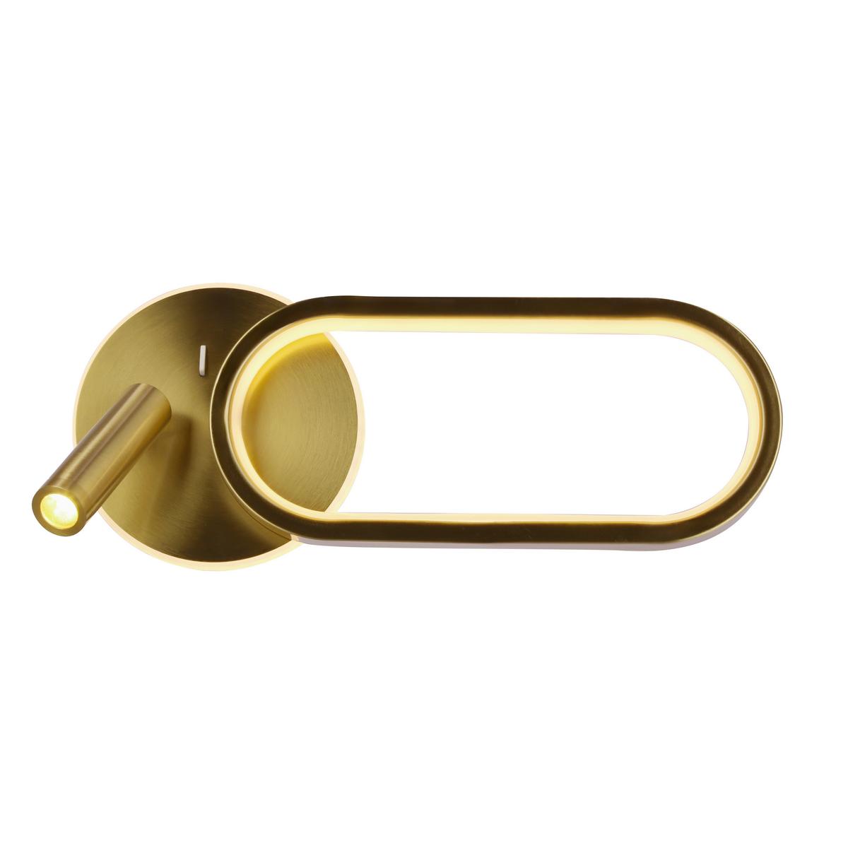 Led-wandleuchte 22-35684 Monet - Goldfarben/Weiß, KONVENTIONELL, Kunststoff/Metall (35/6.5/15cm)