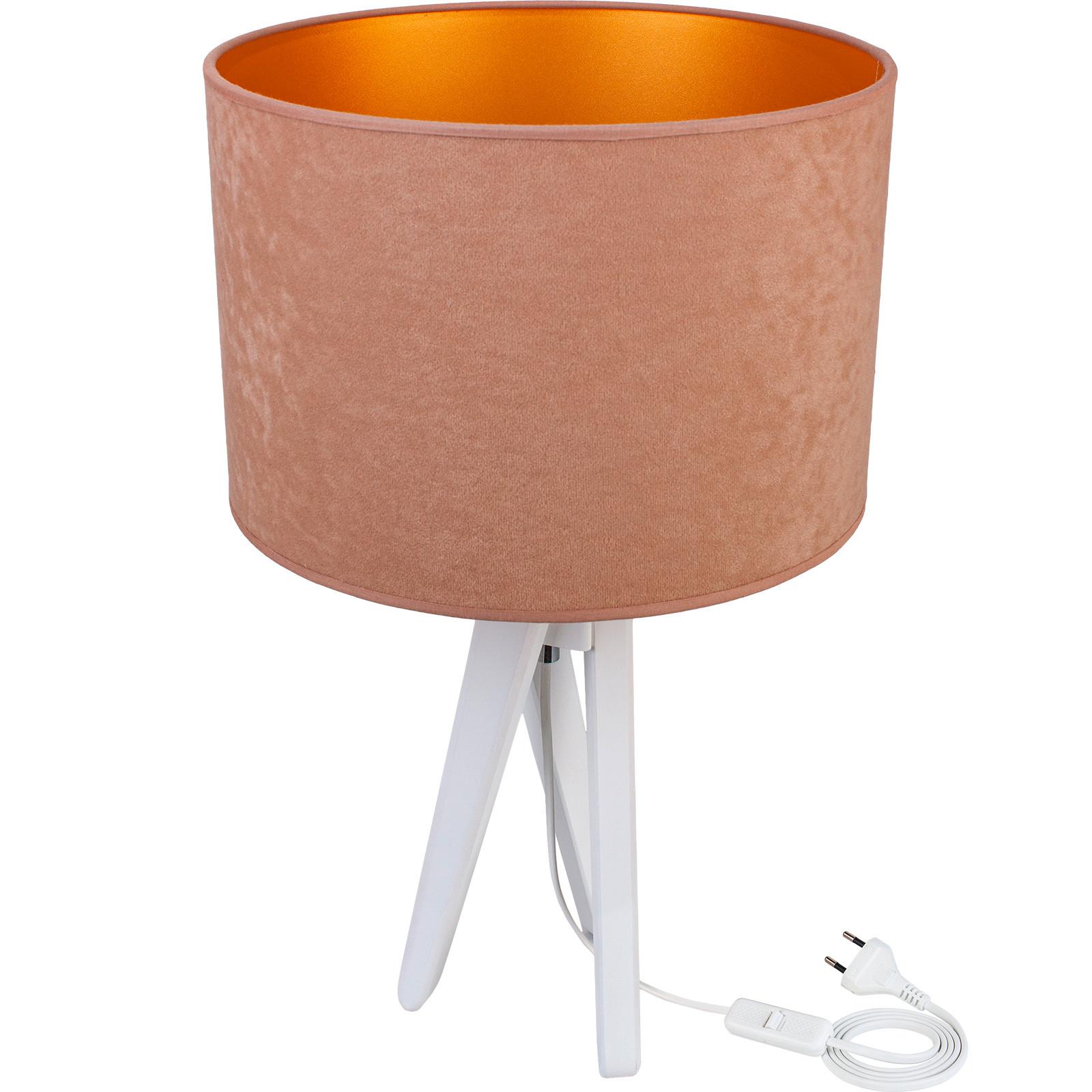 Tischleuchte 4210354 Trivet - Weiß/beige - Beige/Weiß, Basics, Holz (30/55cm)