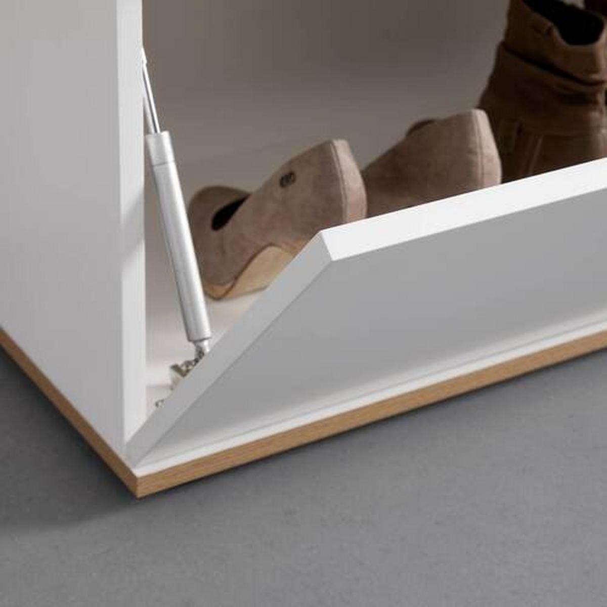 Botník CARA - bílá/barvy dubu, Moderní (60/45/40cm) - Bessagi Home