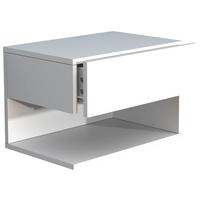 Nachtkästchen Usal XL B: 45 cm Weiß - Weiß, MODERN, Holzwerkstoff (45/30/32cm) - Livetastic