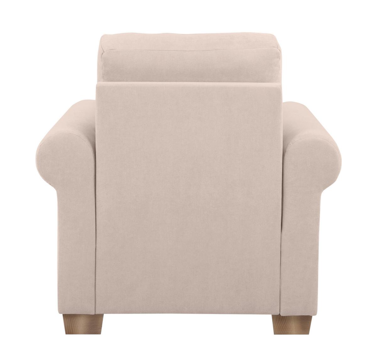 Sessel Arles, Beige 1 B: 93 Cm - Beige/Buchefarben, Design, Textil (93/89/82cm) - MID.YOU