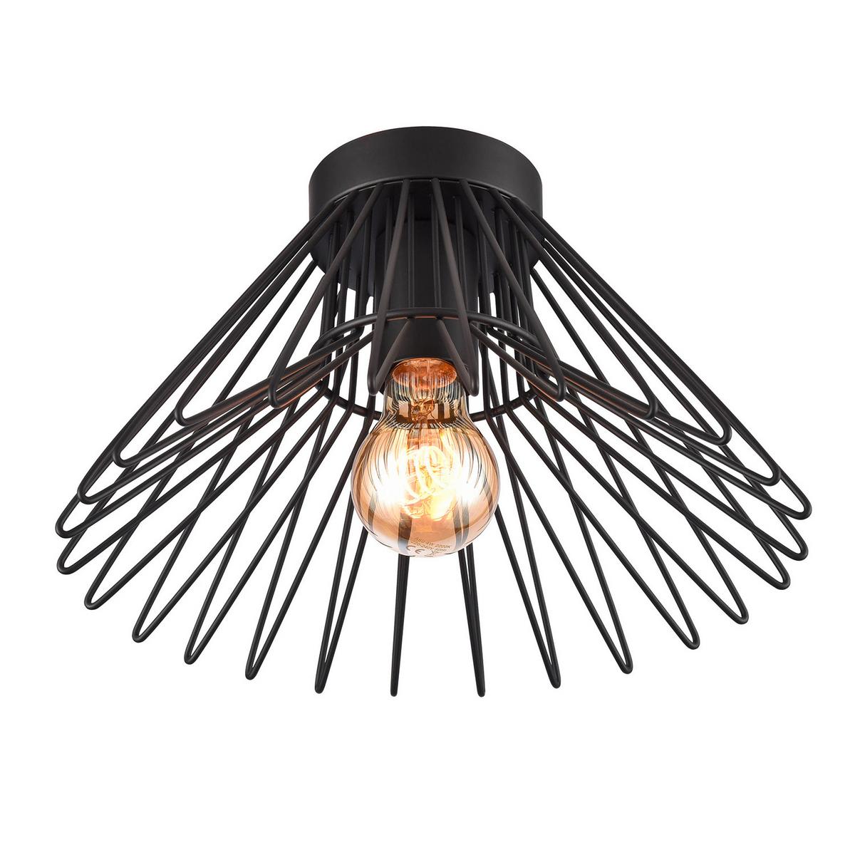 Deckenleuchte 5069/Plp - Schwarz, Design, Metall (30/18cm)