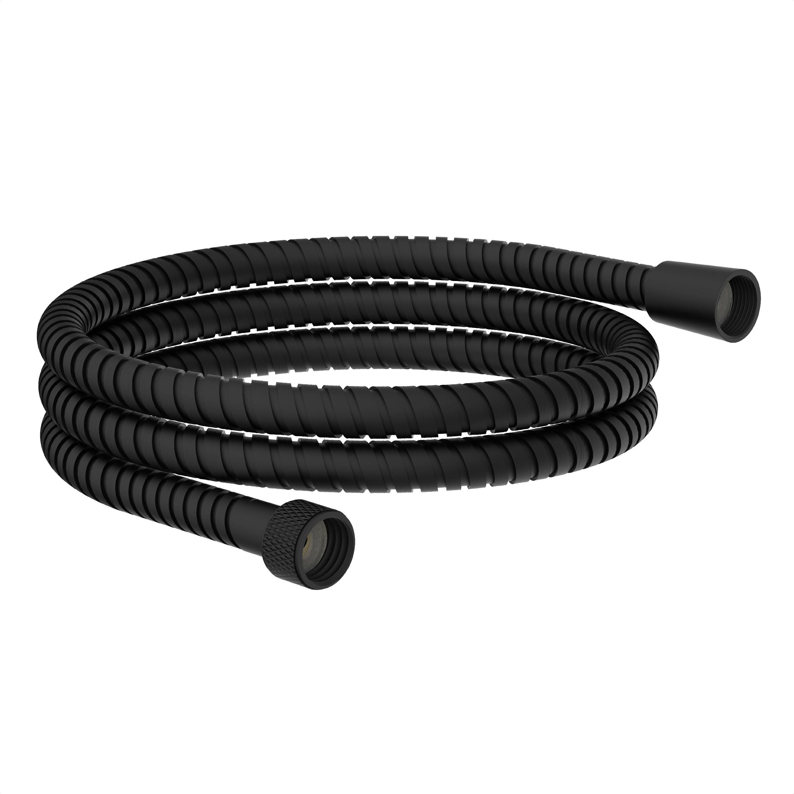 Brauseschlauch schwarz, L: 150cm - Schwarz, KONVENTIONELL, Metall (150cm)