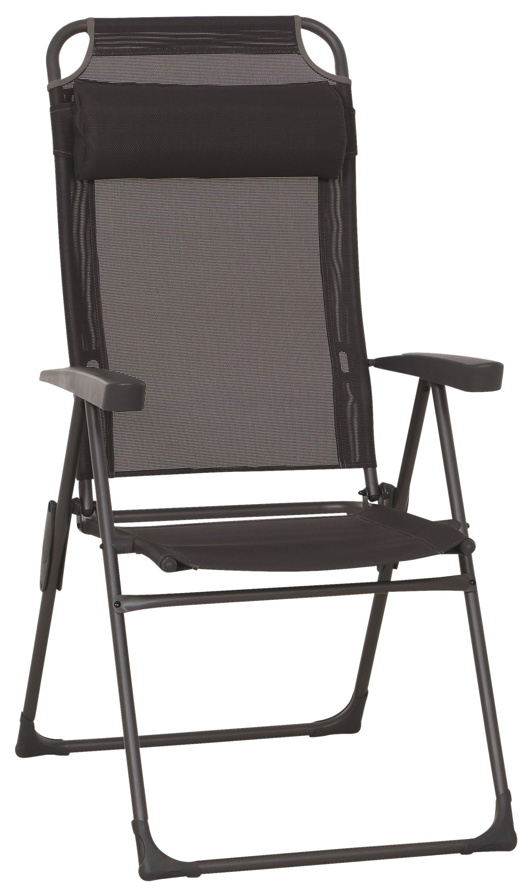 Campingsessel Klappbar Mit Armlehnen Comfort - Anthrazit, KONVENTIONELL, Kunststoff/Textil (72/117/59cm) - Siena Garden