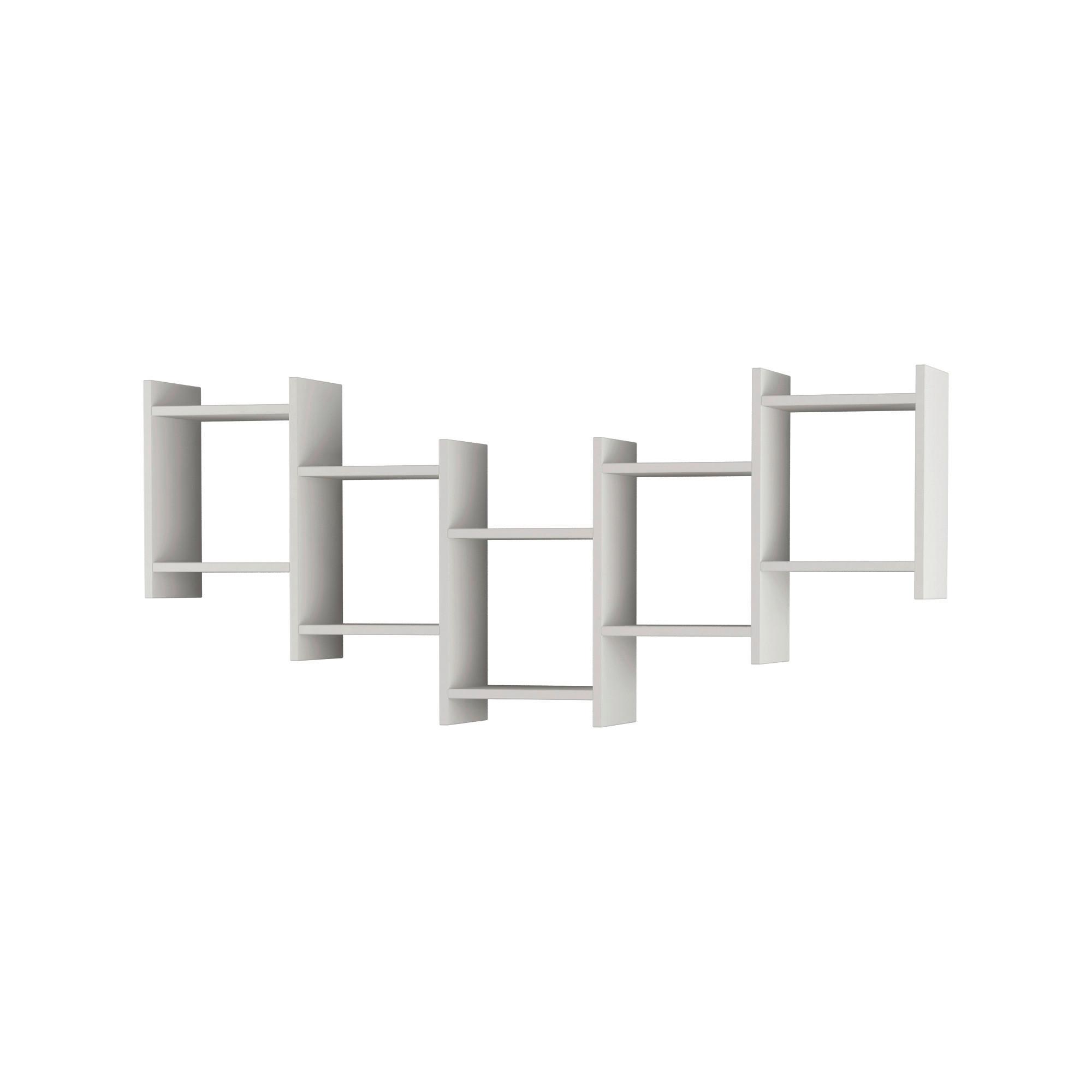 WANDREGAL Bat Shelf, Weiß B: 151 cm - Weiß, Design, Holzwerkstoff (151/64/20cm) - Livetastic