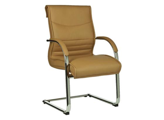 Besucherstuhl Milano B: 59 cm Braun - Hellbraun/Chromfarben, KONVENTIONELL, Textil/Metall (59/98/59cm) - Livetastic Besucherstuhl Milano B: 59 cm Braun - Hellbraun/Chromfarben, KONVENTIONELL, Textil/Metall (59/98/59cm) - Livetastic