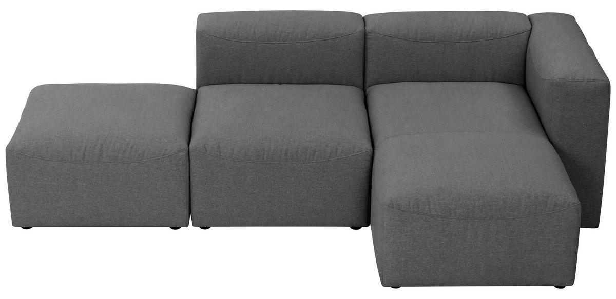 Ecksofa Lena Anthrazit Flachgewebe - Anthrazit, Design, Textil (250/73/160cm) - Max Winzer