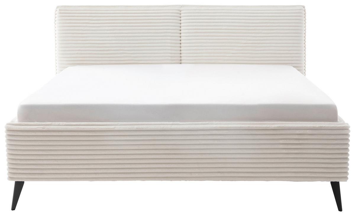 Polsterbett Matera Creme 160x200cm - Creme/Schwarz, Trend, Textil (160/200cm) - MID.YOU