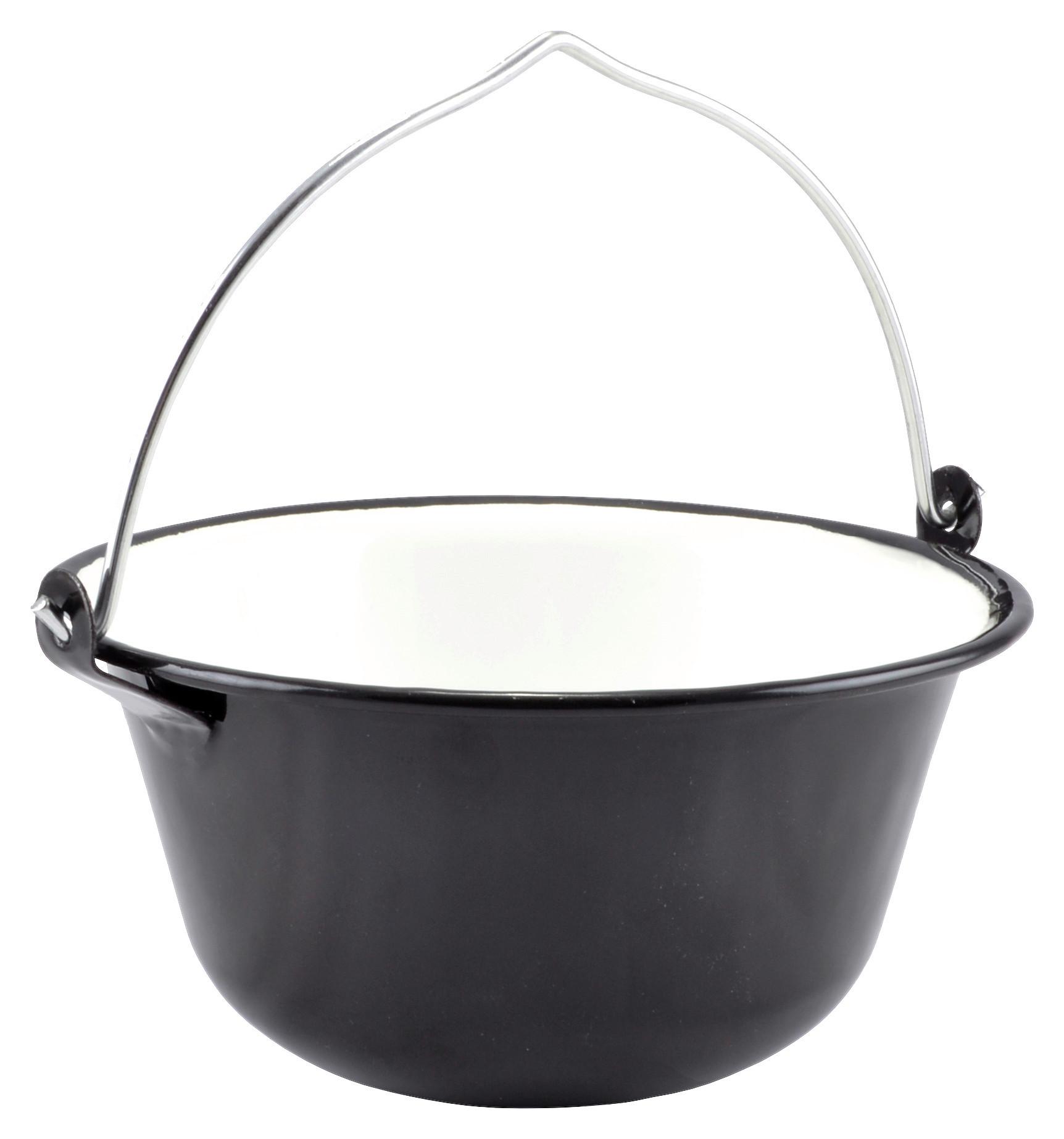 Gulyásbogrács Zománcozott, 0,8l - fekete, fém (0,8l)