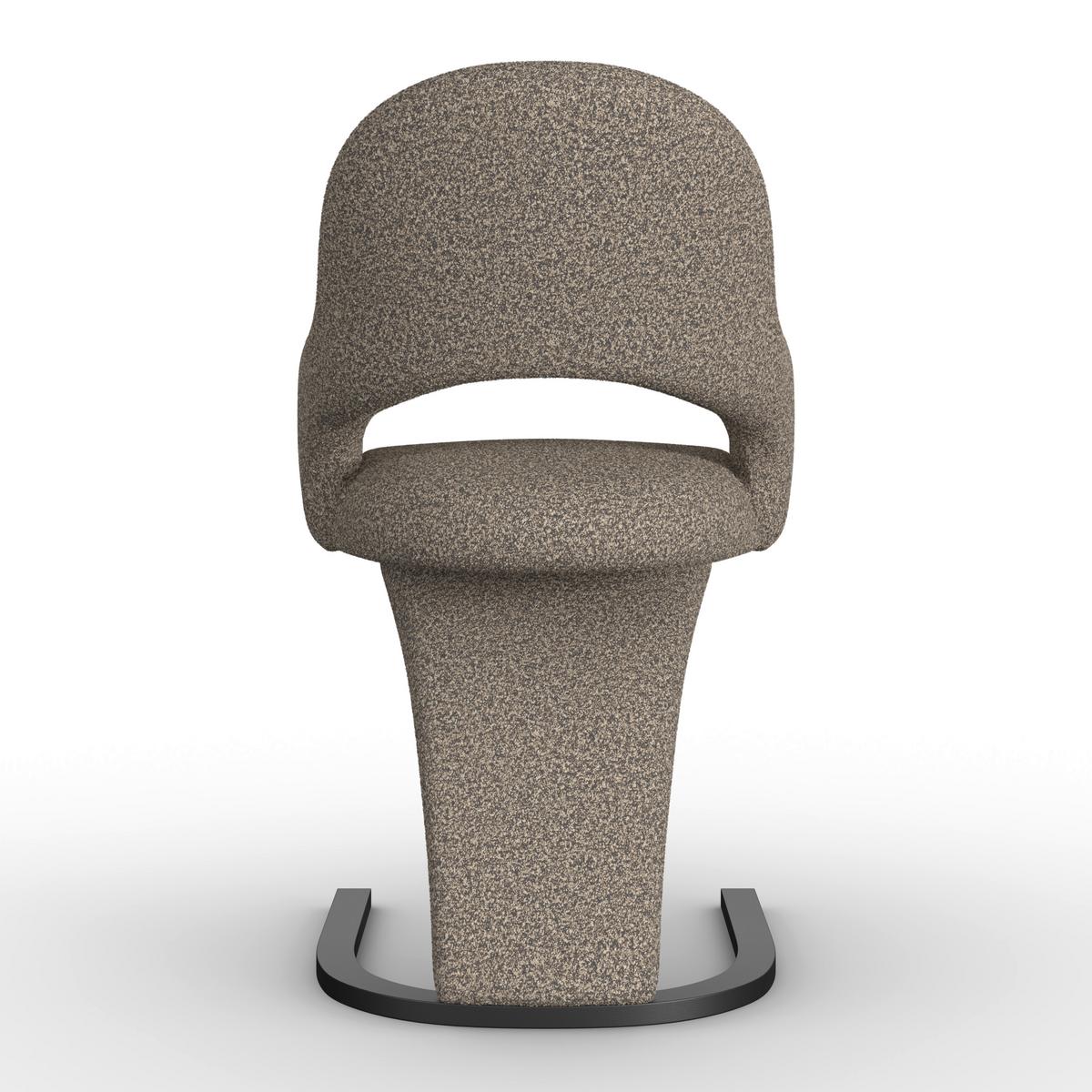 STOLIČKA S PODRÚČKAMI ARIA - čierna/čiernohnedá, Modern, kov/drevo (54/82/62cm) - Bessagi Home