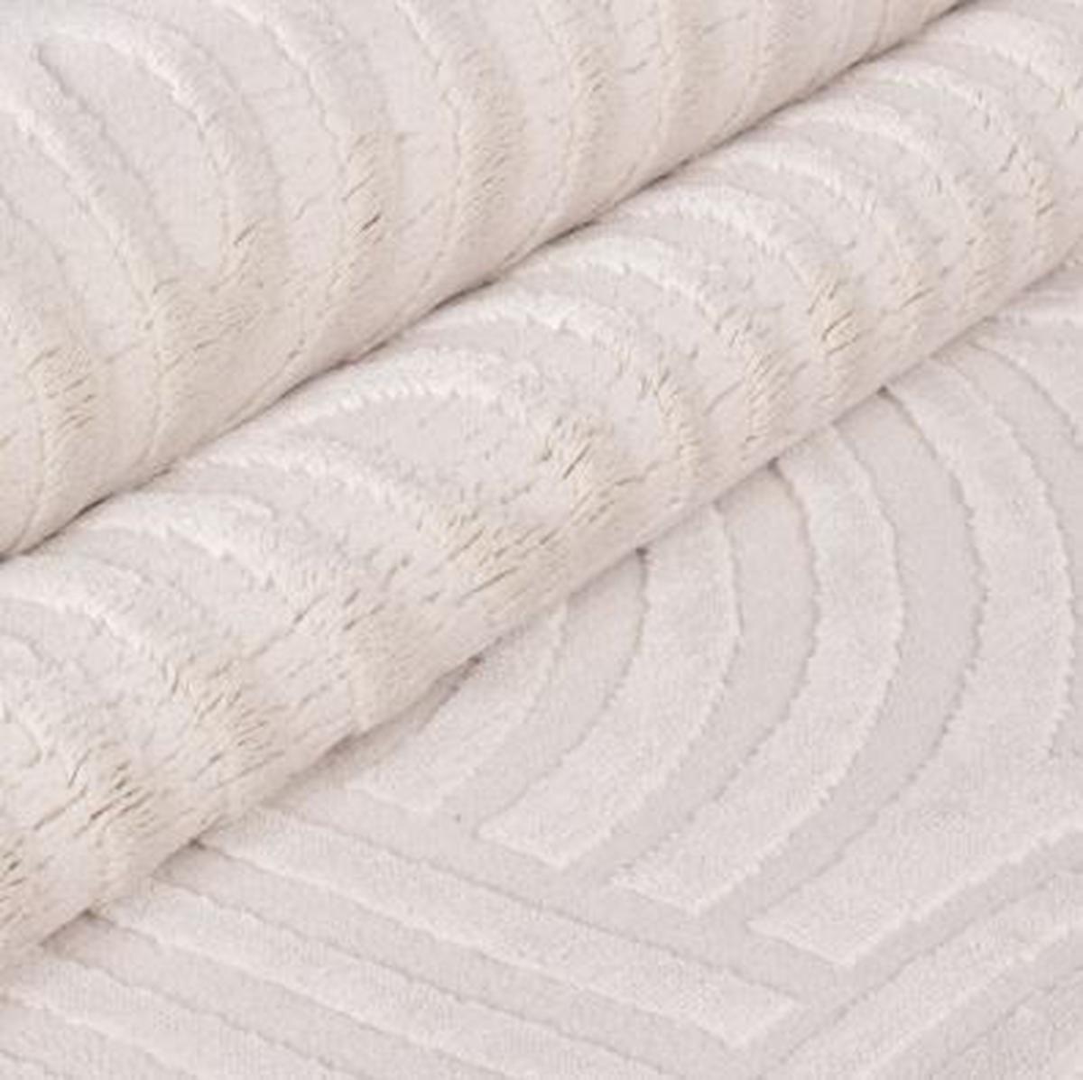 Dizajnový koberec 160x230 cm, nízky vlas - krémový - krémová, Design, textil (160/230cm)
