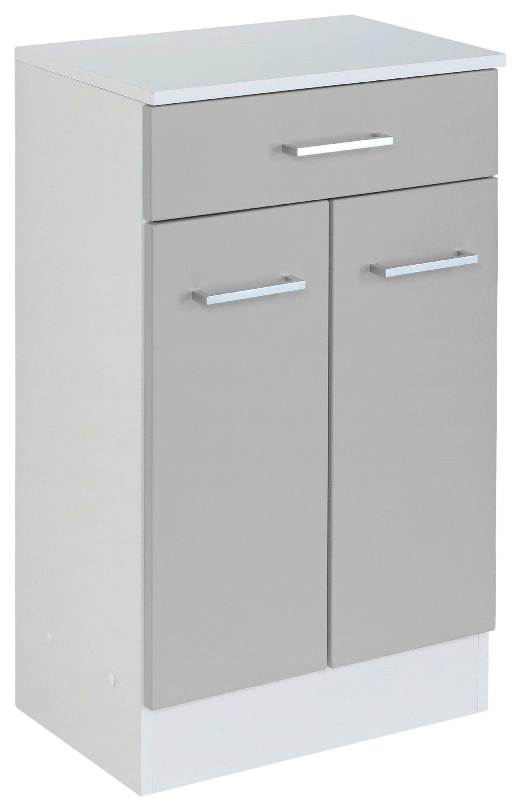 Unterschrank Riga BxH 50x84 cm Hellgrau/Weiß - Hellgrau/Weiß, MODERN, Holzwerkstoff (50/84/35cm) - Held