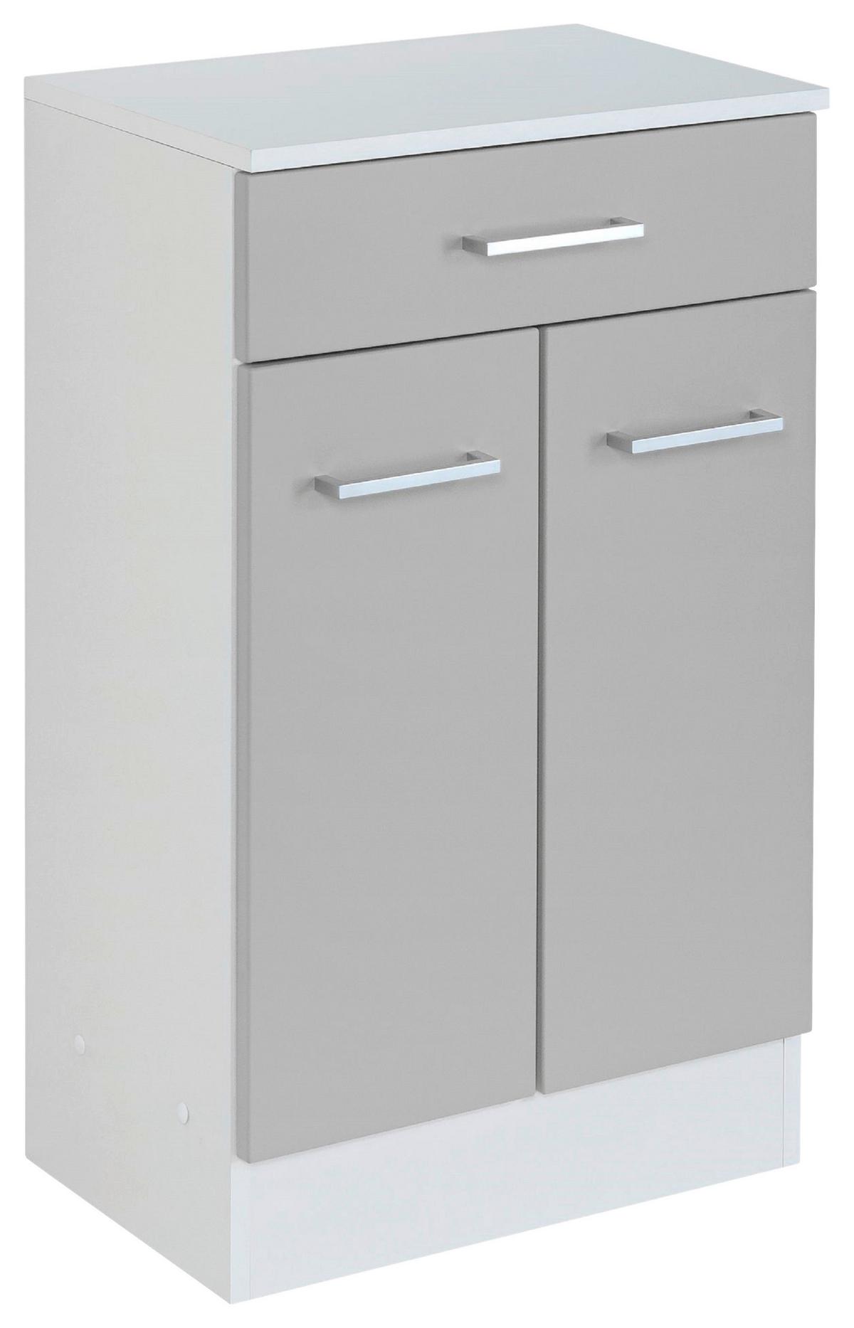 Unterschrank Riga BxH 50x84 cm Hellgrau/Weiß - Hellgrau/Weiß, MODERN, Holzwerkstoff (50/84/35cm) - Held