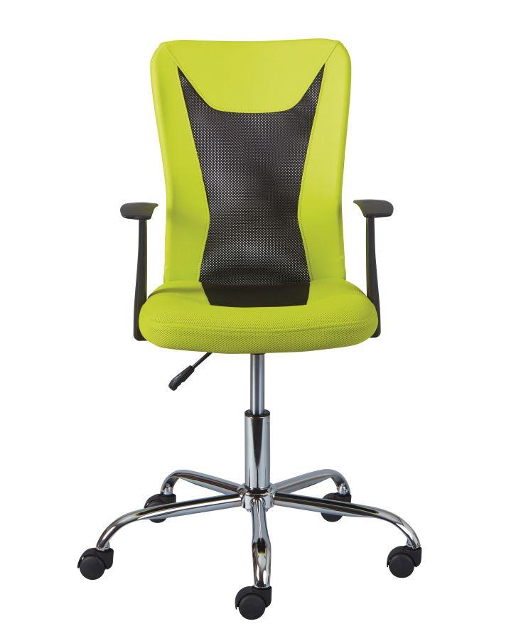 Jugenddrehstuhl Donny Grün/ Schwarz - Chromfarben/Schwarz, Basics, Kunststoff/Metall (55/85-95/54,5cm) - MID.YOU