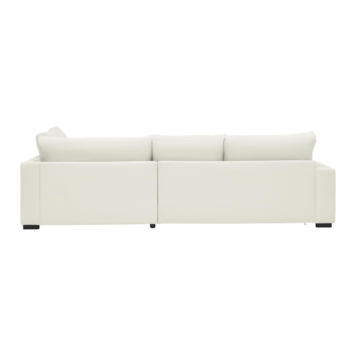 Rohová sedačka PEDRO, pravá, krémová - černá/krémová, Moderní, textil/plast (300/190cm) - Mömax