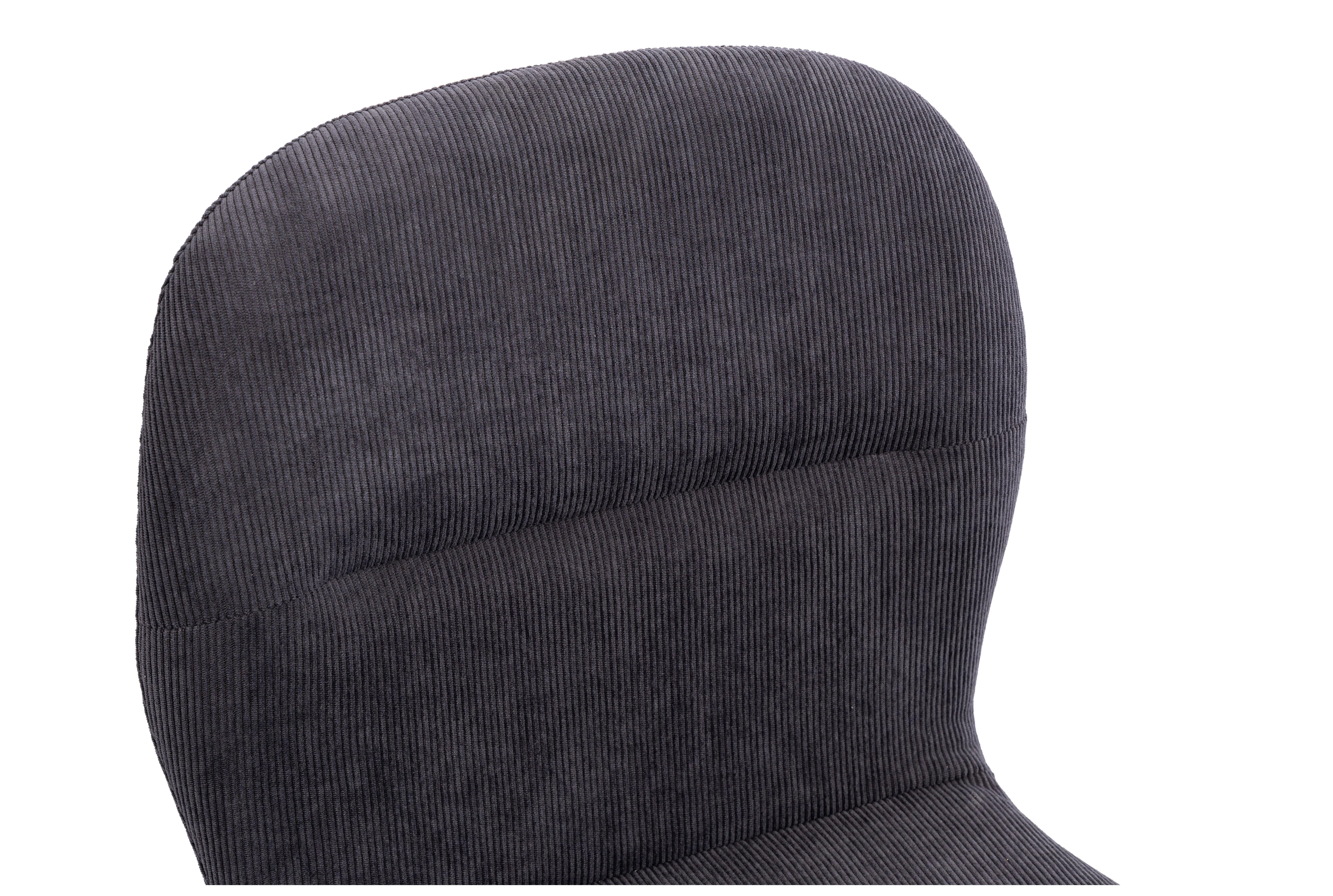 Otočná židle KLARA - šedá/černá, Moderní, kov/textil (43/93/52cm)