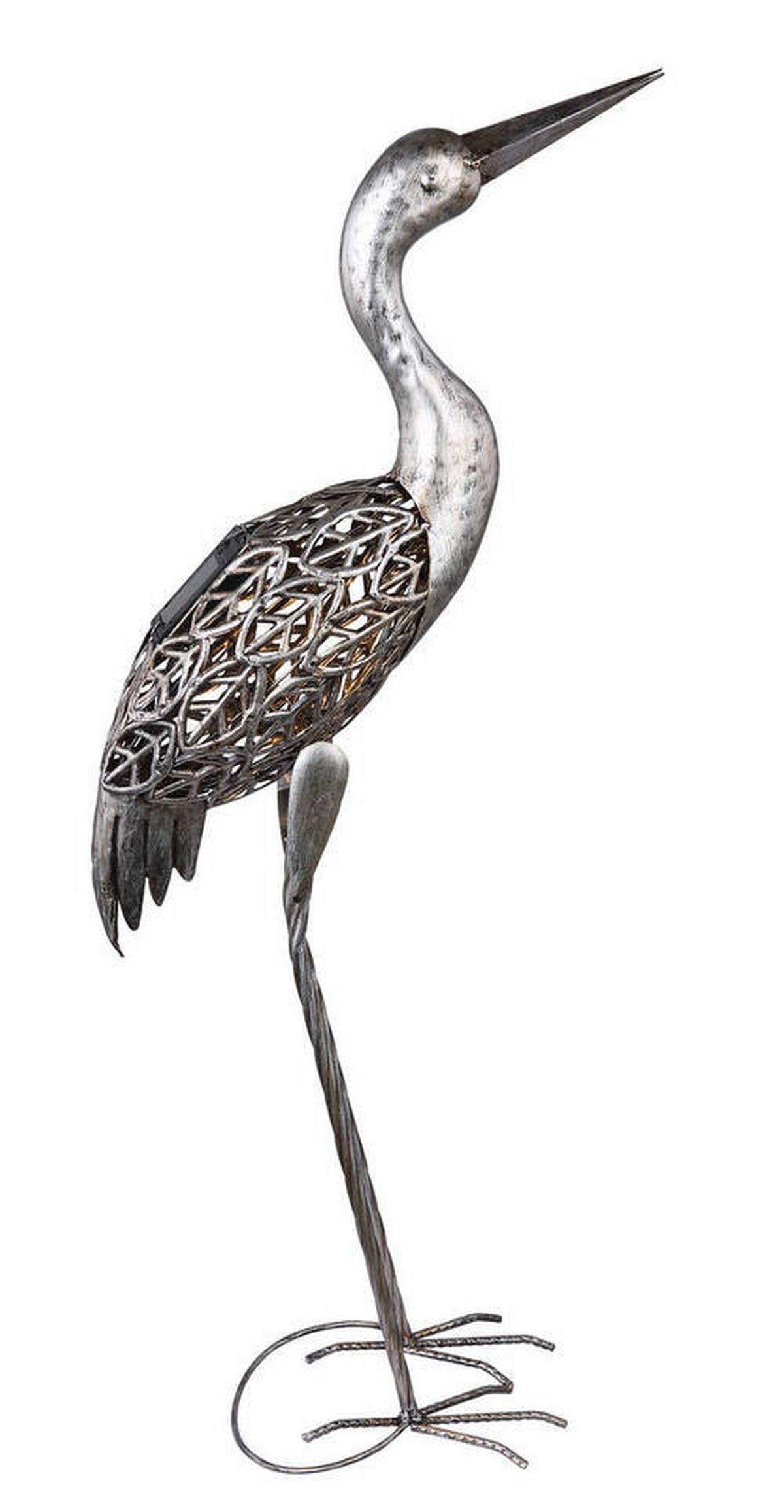 Solarleuchte Metall Grau - Grau, Basics, Metall (29/15/77cm) - Globo