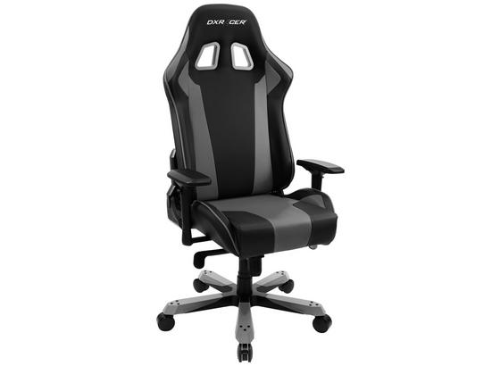 Gamingstuhl DX Racer King 06 Schwarz/Grau - Schwarz/Grau, MODERN, Kunststoff/Textil (80/131-141/80cm) - Dxracer Gamingstuhl DX Racer King 06 Schwarz/Grau - Schwarz/Grau, MODERN, Kunststoff/Textil (80/131-141/80cm) - Dxracer