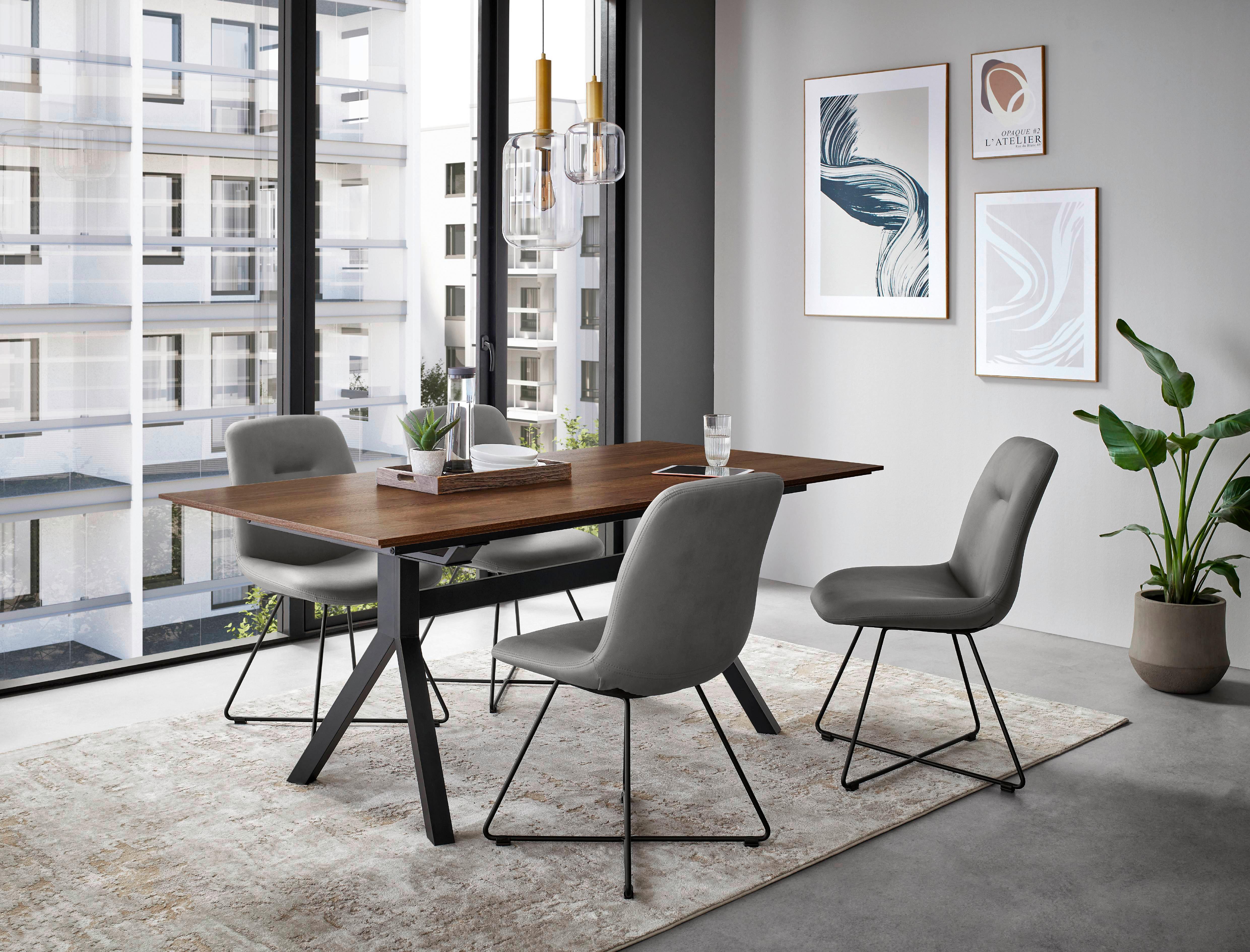 STOLIČKA CROSS-CH - čierna/svetlosivá, Basics, kov/textil (51/89/61cm) - Celina Home