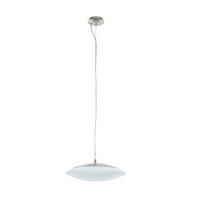 LED-Hängeleuchte Frattina H: 150 cm 1-Flammig Farbwechsler - Weiß/Nickelfarben, Design, Kunststoff/Metall (43,5/150cm) - Eglo