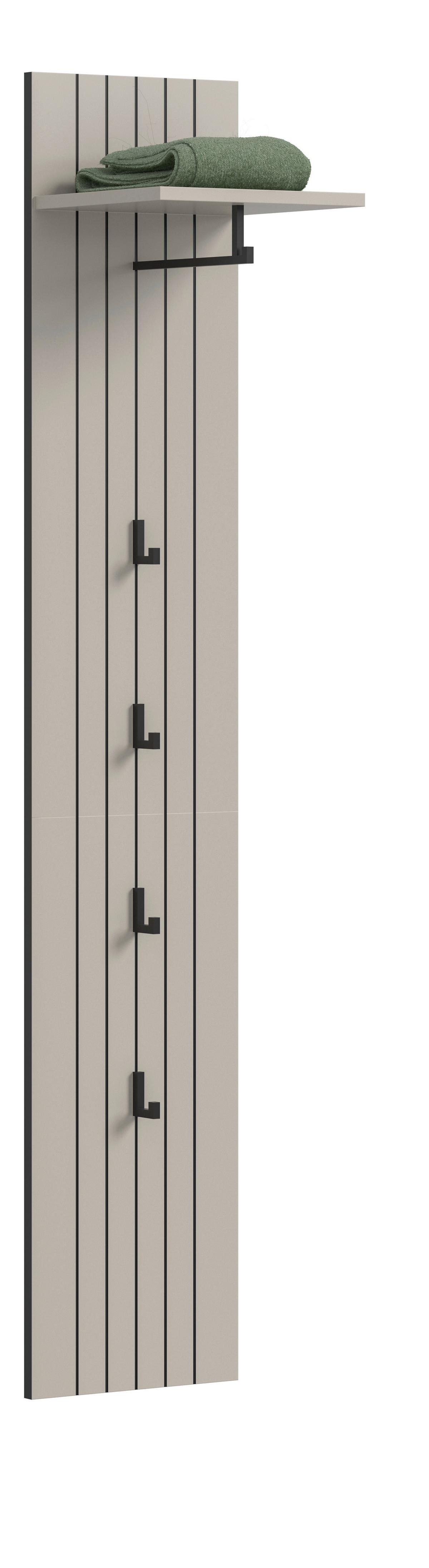 Garderobenpaneel Station Kaschmir B: 31cm - Kaschmir, Design, Holzwerkstoff (31/160/27cm) - MID.YOU