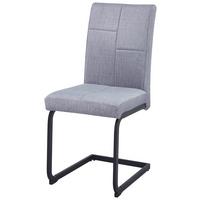 Schwingstuhl Tilos Samt Hellgrau, B: 41 Cm - Hellbraun/Schwarz, KONVENTIONELL, Textil/Metall (41/98/55cm) - MID.YOU