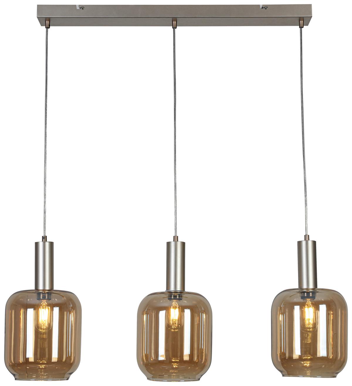 ZÁVĚSNÉ SVÍTIDLO SIOP - jantarové barvy/průhledné, Moderní, kov/plast (80/20/120cm)