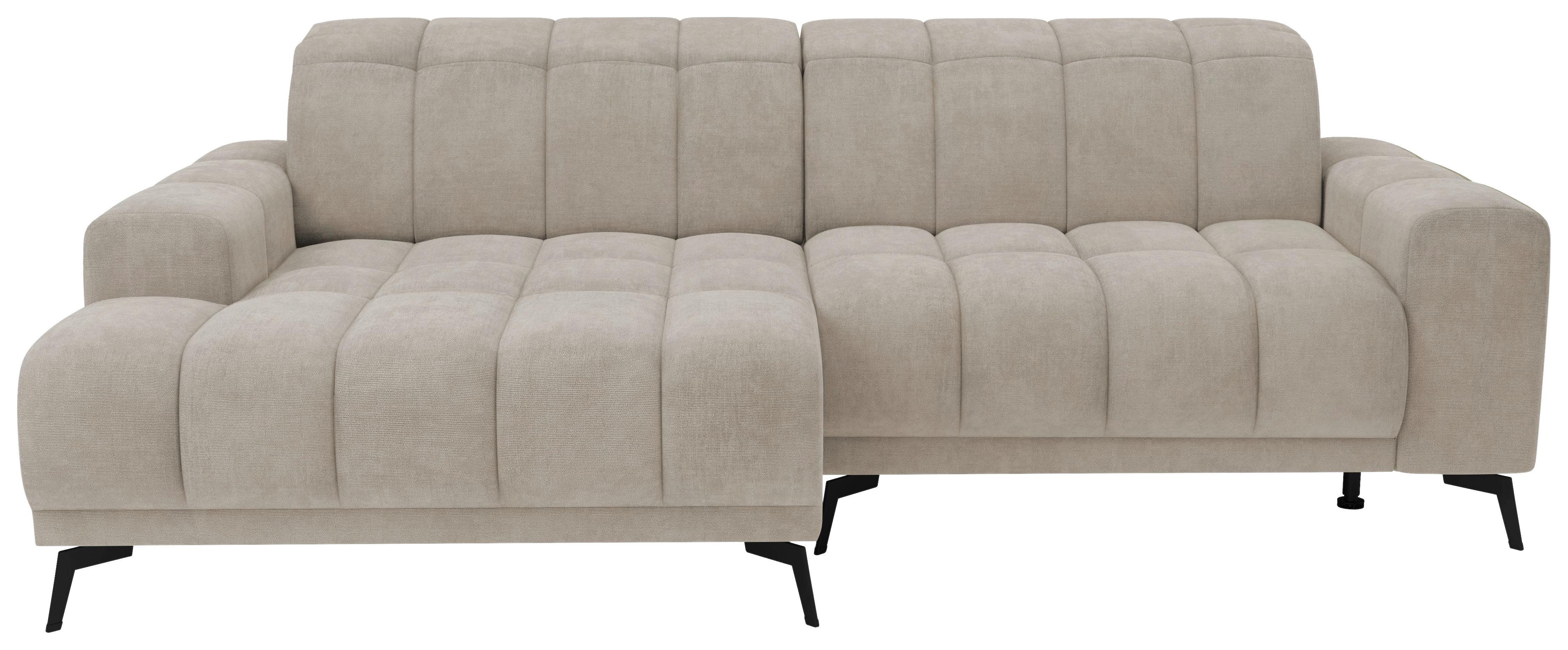 Rohová sedačka LAYA, levá, hnědá tkanina MEMPHIS - hnědá, Moderní, textil (155/250cm) - Premium Living