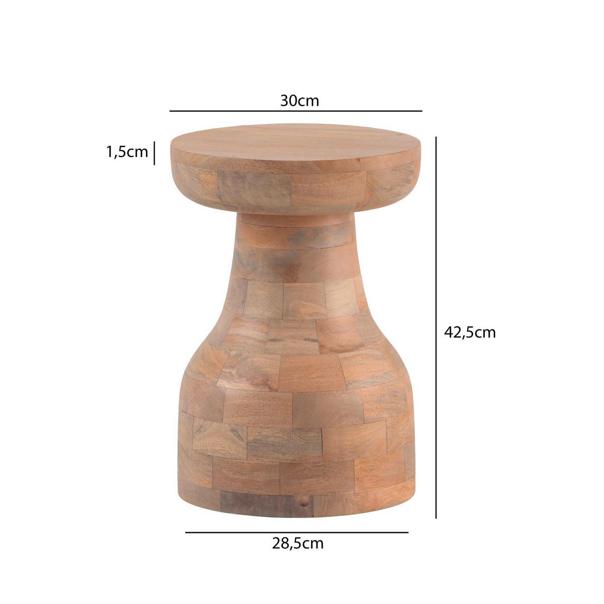 Beistelltisch Braun B: 30 Cm - Braun, Design, Holz (30/30/42,5cm) - Livetastic