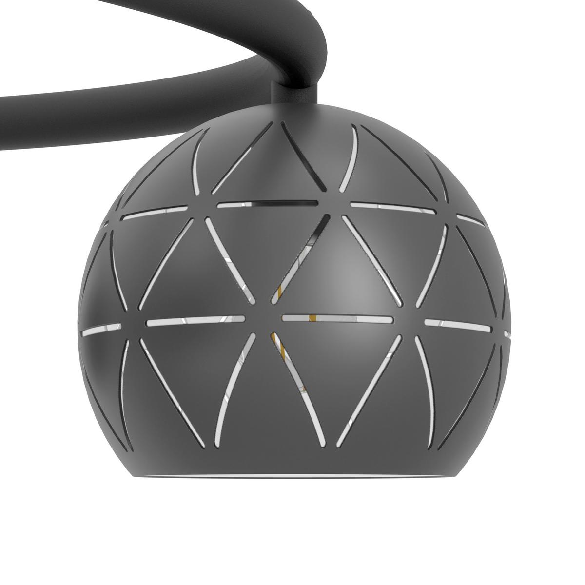 Hängeleuchte 98456* Cantallops - Schwarz/Weiß, Design, Metall (115/52/110cm) - Eglo