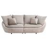 Bigsofa Maui B: 237 Cm Silberfarben/beige Chenille - Beige/Silberfarben, MODERN, Textil (237/87/131cm) - Trendmanufaktur